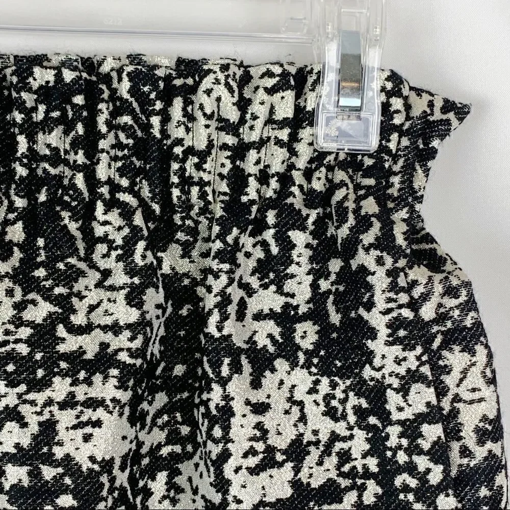 J.Crew Factory Jacquard silver & black mini skirt